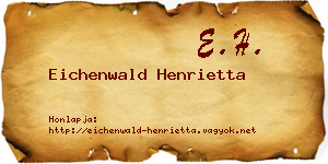 Eichenwald Henrietta névjegykártya